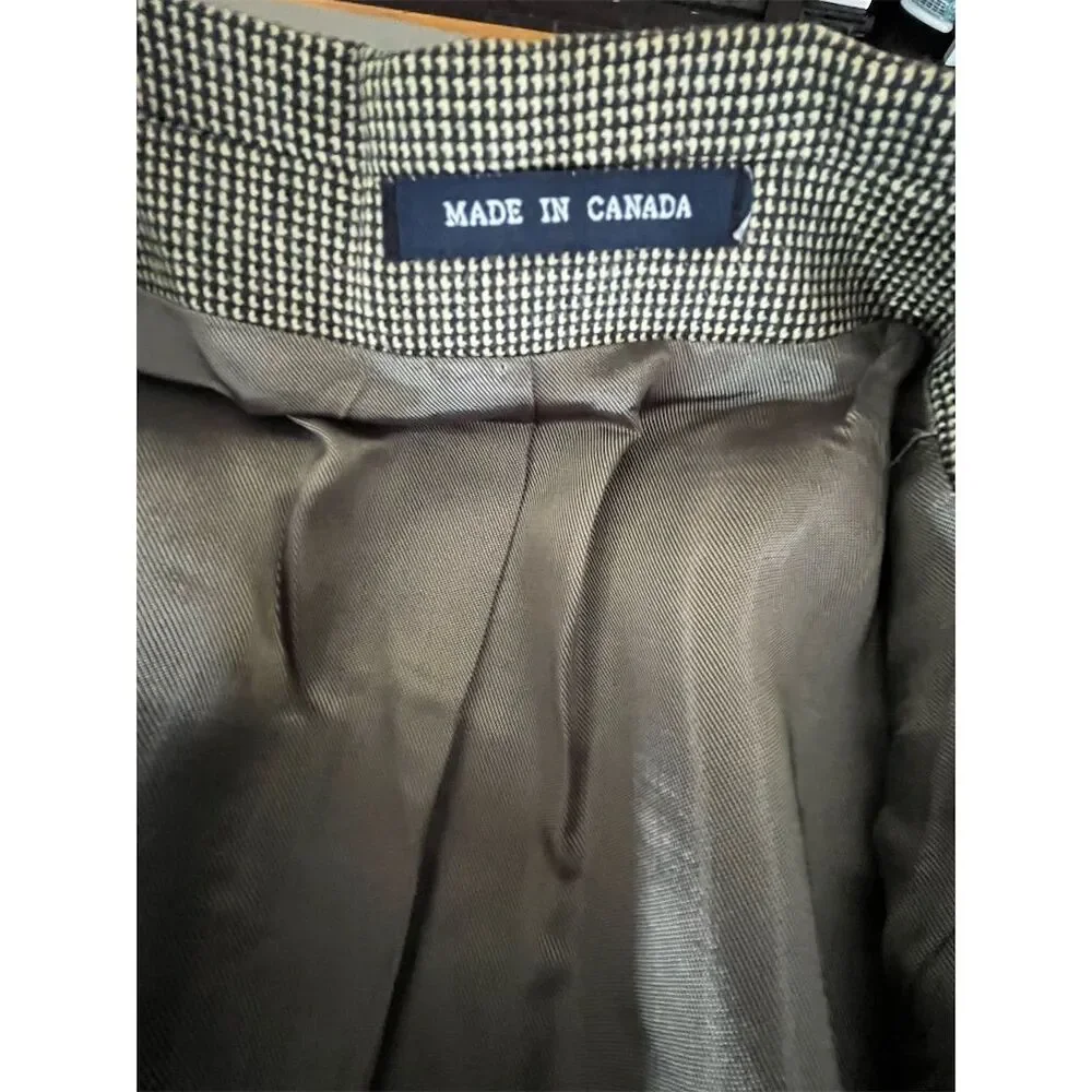 Ralph Lauren‎ Men's Vintage Gray Check Blazer Size 43 L Formal 3-Button